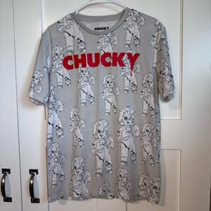 Men’s Chucky All-Over Print Graphic T-Shirt Size Medium Cotton Blend
